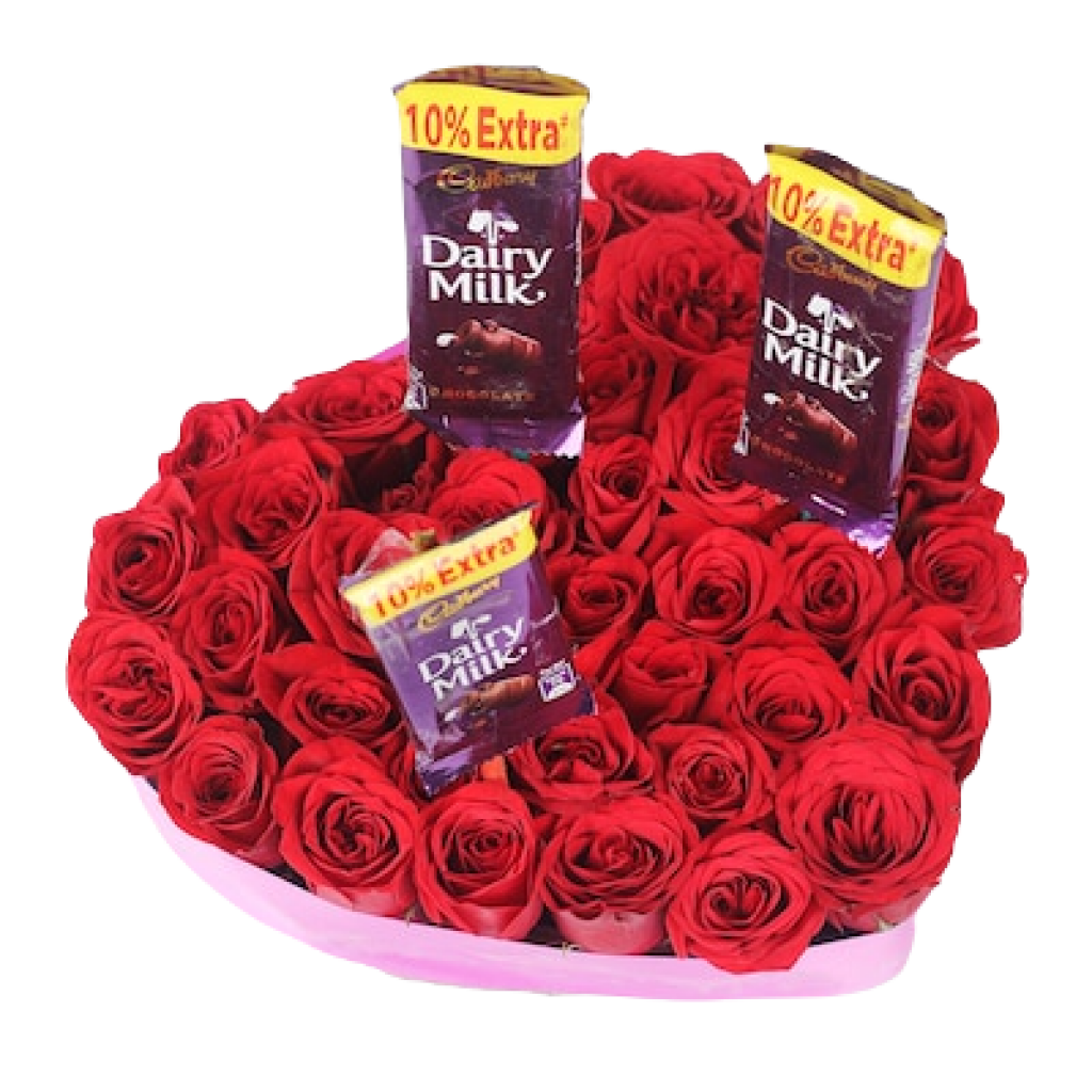 Love Roses Heart Shape