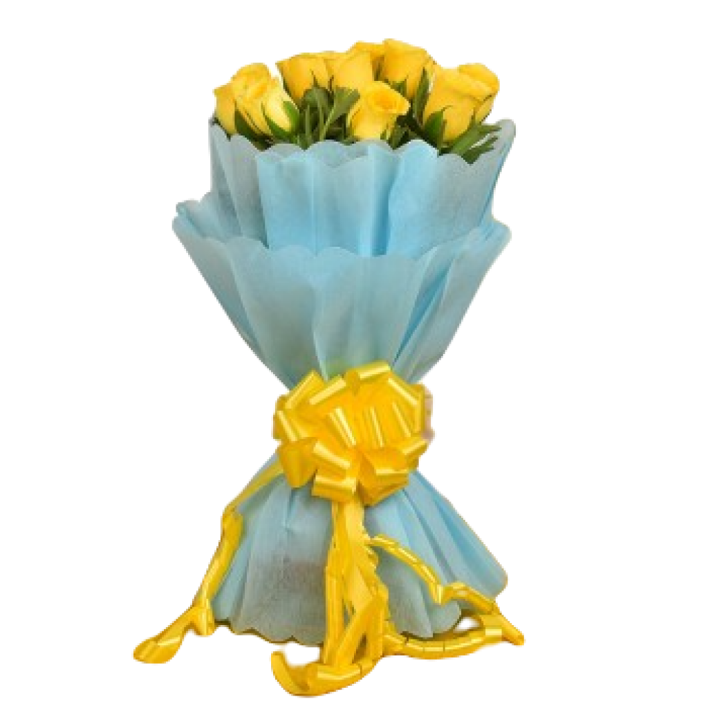 Yellow Roses Flowers Bunch