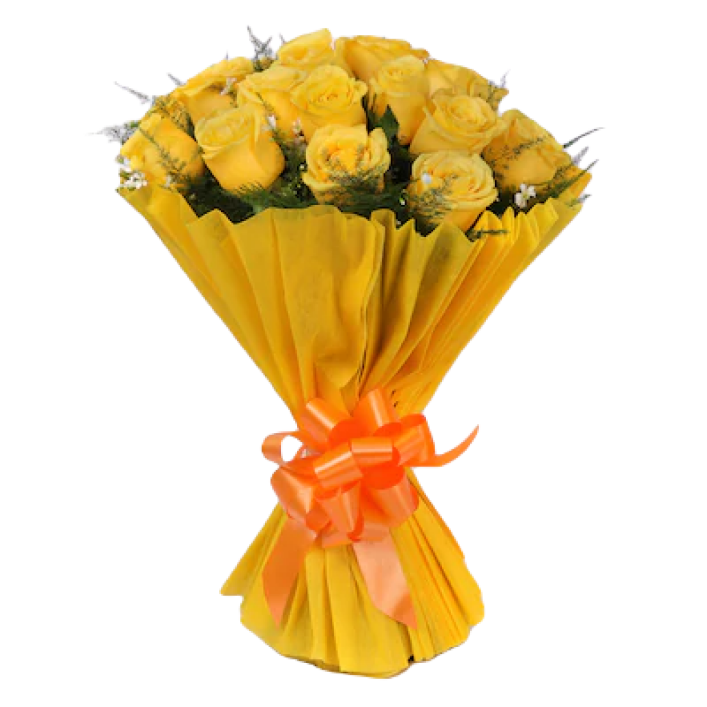 Yellow Packing Yellow Roses Bouquet