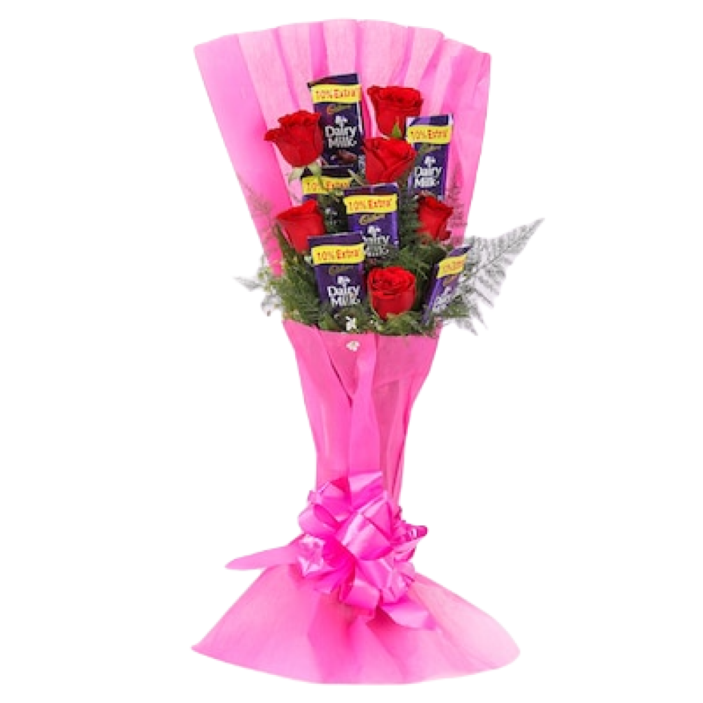 Roses with Dairy Milk