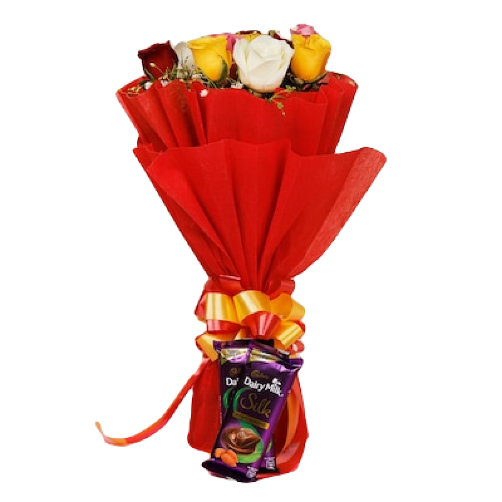 Mix Roses with Silk Chocolate