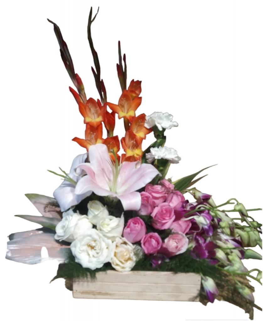 Mix Flowers Basket